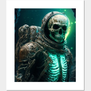 Skeleton astronaut Posters and Art